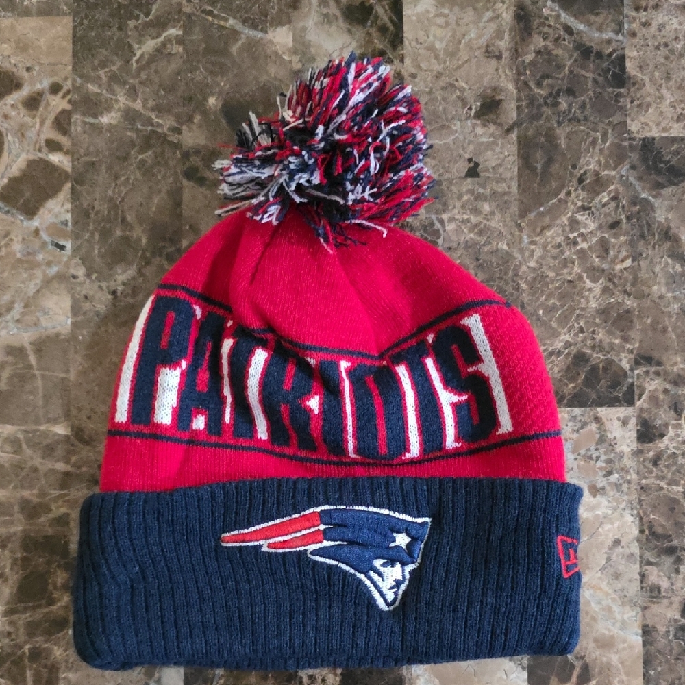 Patriots Red and Blue Knit Beanie